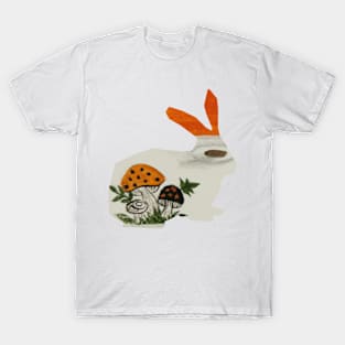 Retro mushroom bunny rabbit T-Shirt